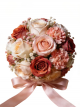 Multicolor Glitter Rose & Carnation Bridal Round Bouquet