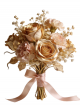 Luxury Gold Foil Rose & Carnation Bridal Handheld Bouquet