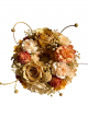 Preserved Gold Rose Wreath with Mixed Dried Flowers
