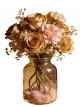Luxury Gold Foil Rose & Carnation Preserved Glass Vase Arrangement