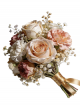 Shimmer Champagne Rose & Carnation Preserved Handheld Bouquet