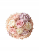 Preserved Pink & Purple Hydrangea Rose Round Flower Box