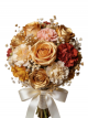 Luxury Gold Foil Rose & Carnation Bridal Round Bouquet